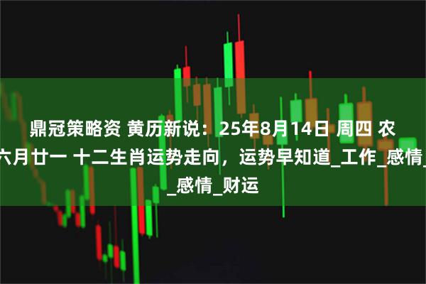 鼎冠策略资 黄历新说:25年8月14日 周四 农历闰六月廿一 十二生肖运势走向,运势早知道_工作_感情_财运